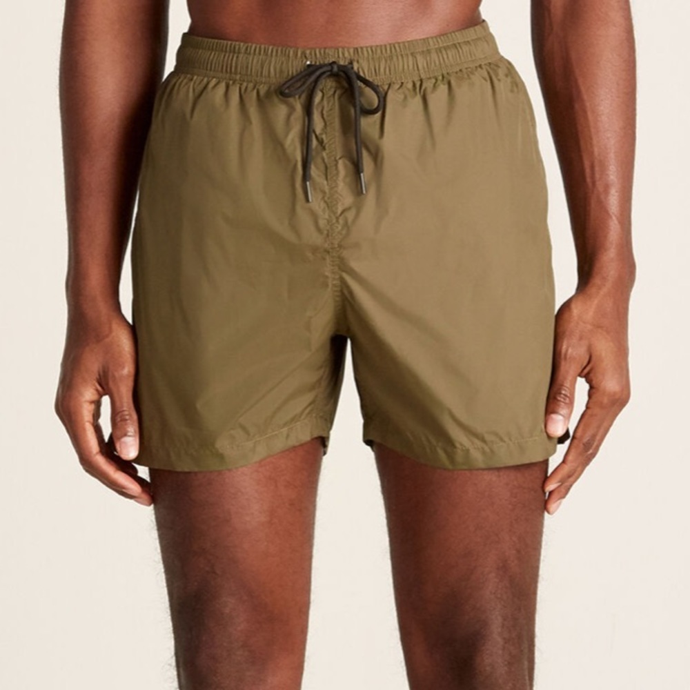 Solid and striped classic swim trunks